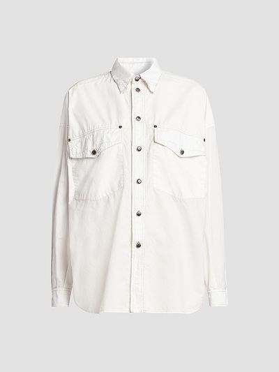 Versace Women's La Vacanza Cotton Poplin Utility Shirt