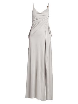 Versace Women's La Vacanza Draped Jersey Gown
