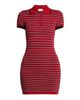 Versace Women's La Vacanza Greca Stripe Cotton-Blend Polo Minidress - 1