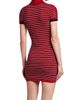Versace Women's La Vacanza Greca Stripe Cotton-Blend Polo Minidress - 5