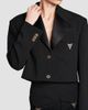 Versace Women's La Vacanza Hardware-Embellished Wool Crop Blazer - 6