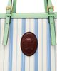 Versace Women's La Vacanza Medium Striped Canvas Tote Bag - 6