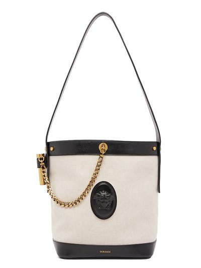 Versace Women's La Vacanza Medusa Canvas Bucket Bag