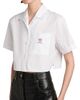 Versace Women's La Vacanza Medusa Head Cotton Crop Shirt - 6