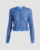 Versace Women's La Vacanza Mesh Rib-Knit Cardigan - 1