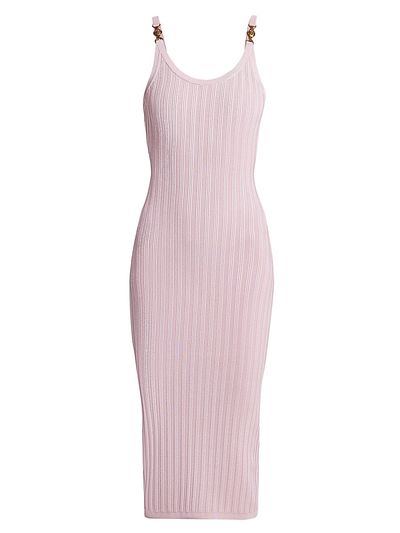 Versace Women's La Vacanza Mesh Rib-Knit Tank Midi-Dress