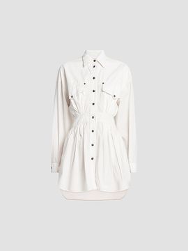 Versace Women's La Vacanza Poplin Cotton Utility Shirtdress