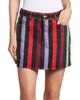 Versace Women's La Vacanza Striped Rigid Denim Miniskirt - 3