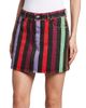 Versace Women's La Vacanza Striped Rigid Denim Miniskirt - 4