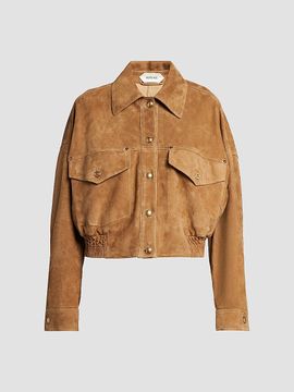 Versace Women's La Vacanza Suede Blouson Jacket
