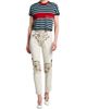 Versace Women's La Vacanza Vintage Logo Stripe Cotton T-Shirt - 2