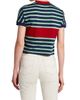 Versace Women's La Vacanza Vintage Logo Stripe Cotton T-Shirt - 5