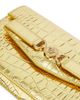 Versace Women's Laminated Croc-Embossed Leather Chain Wallet - 6