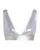 Versace Women's Laminated Metallic Bikini Top - 1