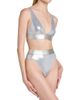 Versace Women's Laminated Metallic Bikini Top - 4