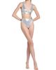 Versace Women's Laminated Metallic High-Waisted Bikini Bottom - 2