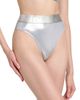 Versace Women's Laminated Metallic High-Waisted Bikini Bottom - 4