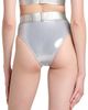 Versace Women's Laminated Metallic High-Waisted Bikini Bottom - 5