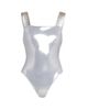 Versace Women's Laminated Metallic One-Piece Swimsuit - 1