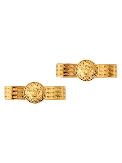 Versace Women's Medusa Bow Goldtone Stud Earrings