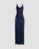Versace Women's Medusa Button Liquid Jersey Gown - 6