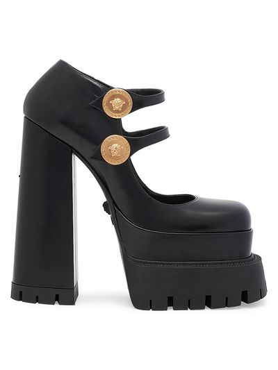 Versace Women's Medusa Leather Platform Pumps