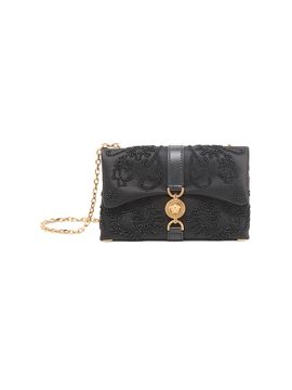 Versace Women's Mini Kleio Crystal-Embellished Silk Crossbody Bag