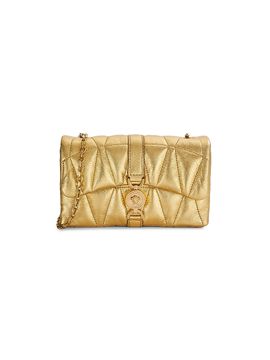 Versace Women's Mini Kleio Metallic Quilted Leather Crossbody Bag
