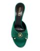 Versace Women's Opera Bow 85MM Embellished Leather Mules - 5