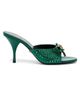 Versace Women's Opera Bow 85MM Embellished Leather Mules - 8