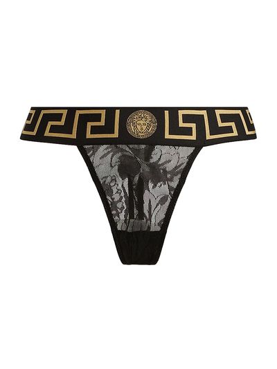 Versace Women's Perizoma Greca Jacquard Thong