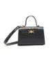 Versace Women's Small Croc-Embossed Leather Top Handle Bag - 6