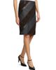 Versace Women's Suede & Leather Stripe Pencil Skirt - 4