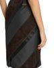 Versace Women's Suede & Leather Stripe Pencil Skirt - 6