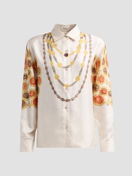Versace Women's The Lover Silk Twill Formal Shirt