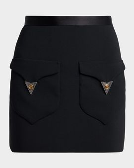 Versace Wool Mini Skirt