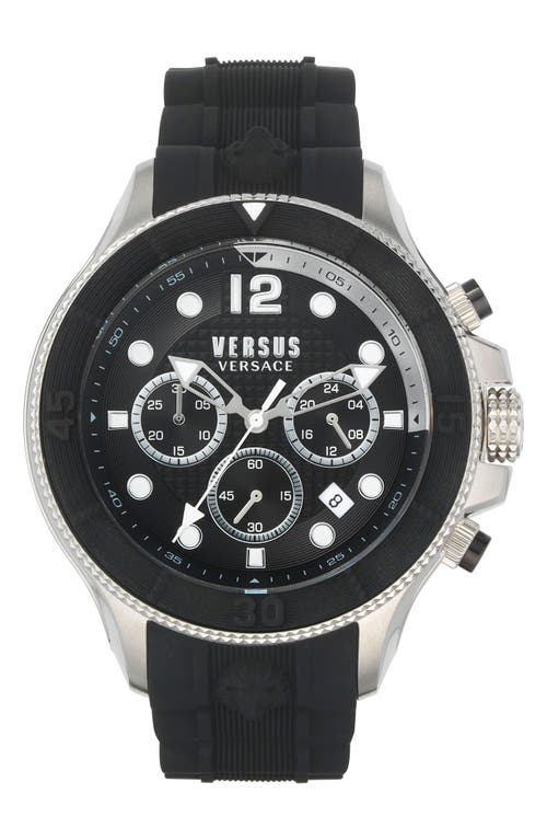VERSUS Versace VERSUS Versace Volta Chronograph Silicone Band Watch, 49mm