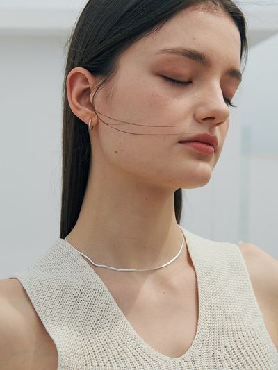 verte [925 Silver] Un.Silver.160 / Flat Soir Necklace
