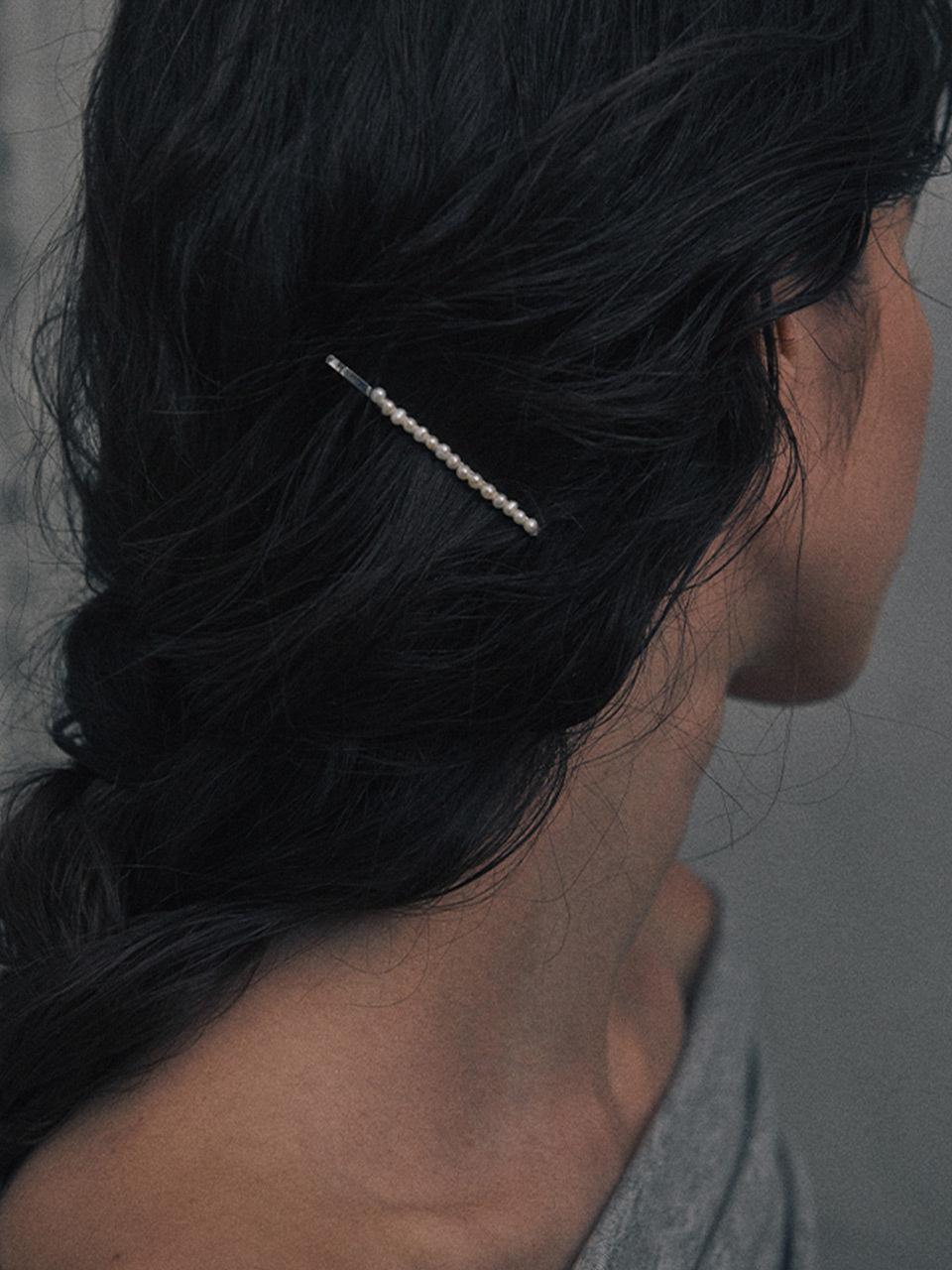 verte Freshwater Pearl Rhodium-plated Hairpin