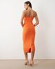 Vesper Vesper bengaline cami strap midi dress in orange - 2