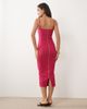 Vesper Vesper bengaline cami strap midi dress in pink - 2