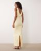 Vesper Vesper bengaline cowl back high neck maxi dress in yellow - 1