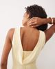 Vesper Vesper bengaline cowl back high neck maxi dress in yellow - 3