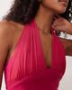 Vesper Vesper bengaline halter scoop neck maxi dress in pink - 3