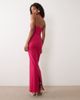 Vesper Vesper bengaline halter scoop neck maxi dress in pink - 4
