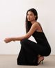 Vesper Vesper bengaline lace trim cami maxi dress in black - 2