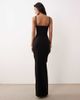 Vesper Vesper bengaline lace trim cami maxi dress in black - 3