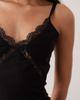 Vesper Vesper bengaline lace trim cami maxi dress in black - 4