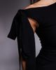Vesper Vesper bengaline off shoulder drape detail maxi dress in black - 4