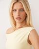 Vesper Vesper bengaline off shoulder mini dress in lemon-pink - 3